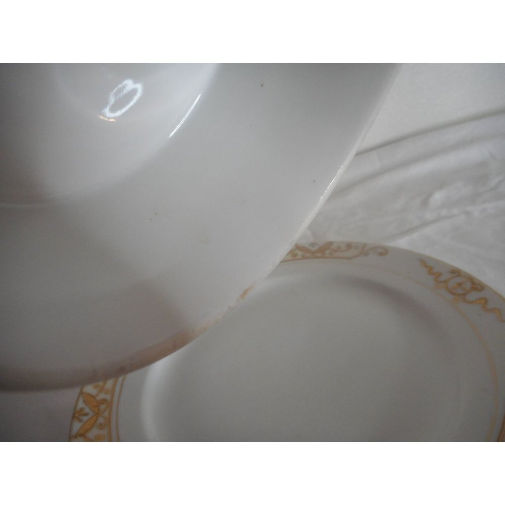 Hand Painted Nippon Gold Round Covered Cheese Dish Butter Keeper Moriage - Picture 9 of 9
